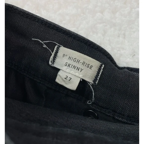 MADEWELL • Black High-Rise Distressed Knee Skinny Jeans, 27 - Picture 14 of 16